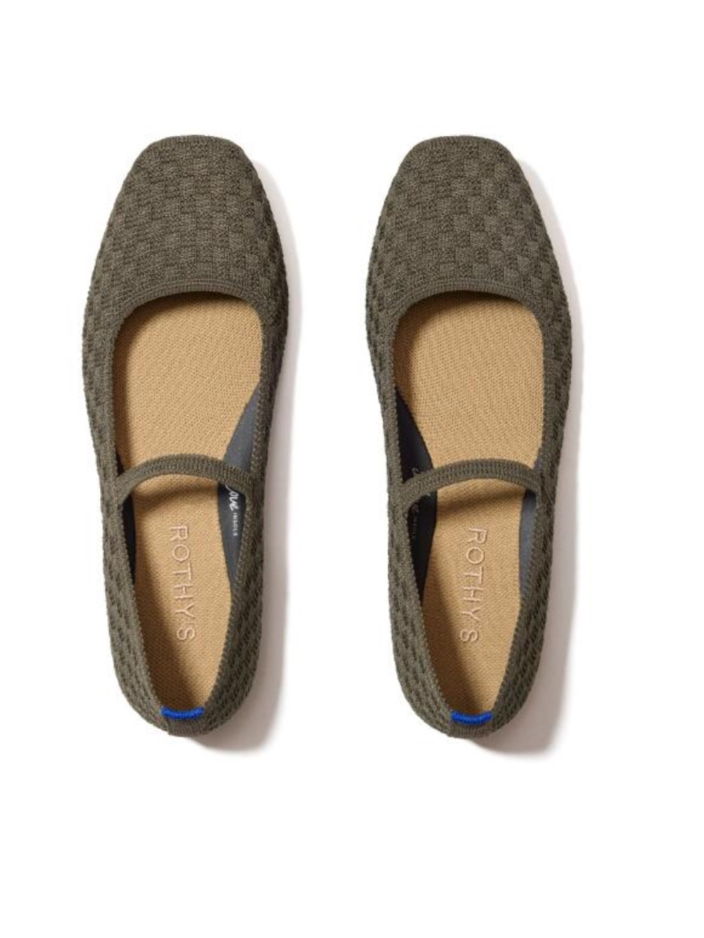 Rothy's Max Square Mary Jane Ballet Flats with strap in Olive Green, Size 7 - Picture 5 of 5